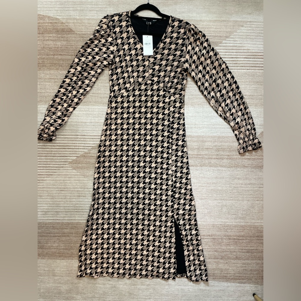 NWT Long Tall Sally Midi Dress | Houndstooth | Size US 8 UK 12 | Tall Sized - Picture 7 of 13